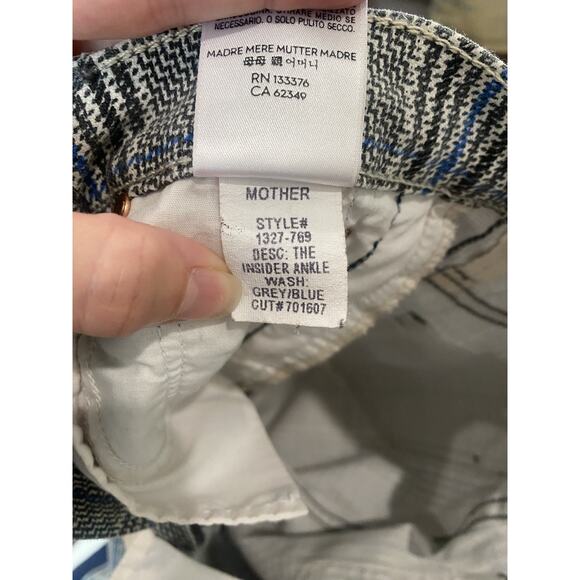 Mother Pants Womens Size 25 The Insider Ankle Houndstooth Preppy Academia Office - Picture 10 of 16